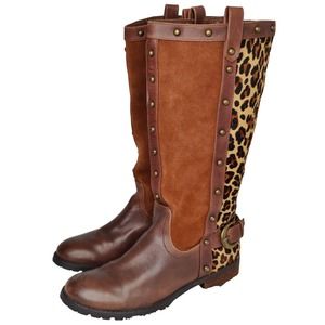 Steve Madden Brown and Leopard Ankle Boots